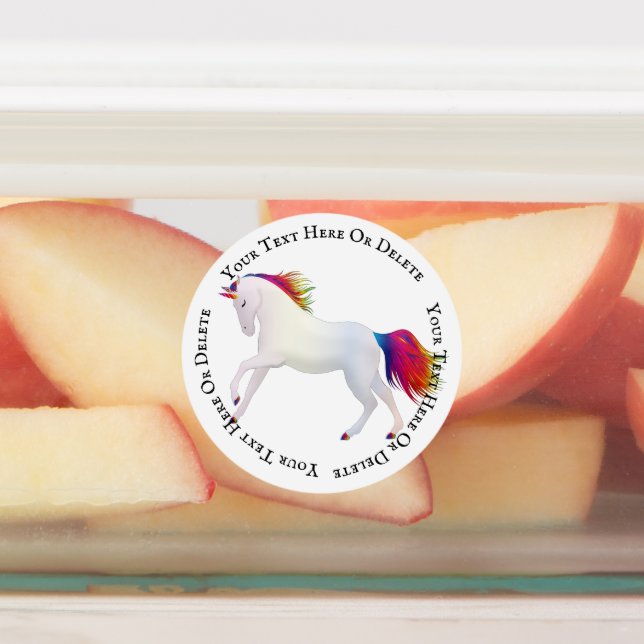 Magical Illustrated Cute Girl Rainbow Unicorn (Affixed)