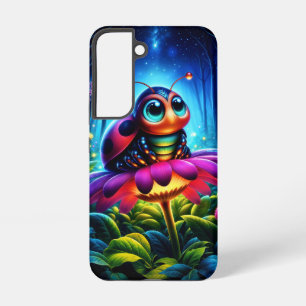 Magical insect in a luminous nighttime forest samsung galaxy case