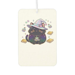 Magical Introvert Cat  Pastel Witch Hat Halloween  Car Air Freshener