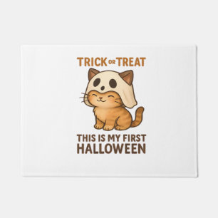Magical Introvert Cat  Pastel Witch Hat Halloween  Doormat