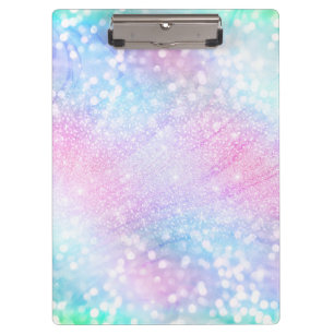 Magical Iridescent Glitter Sparkles Pink Design Clipboard