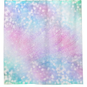 Magical Iridescent Glitter Sparkles Pink Design Shower Curtain