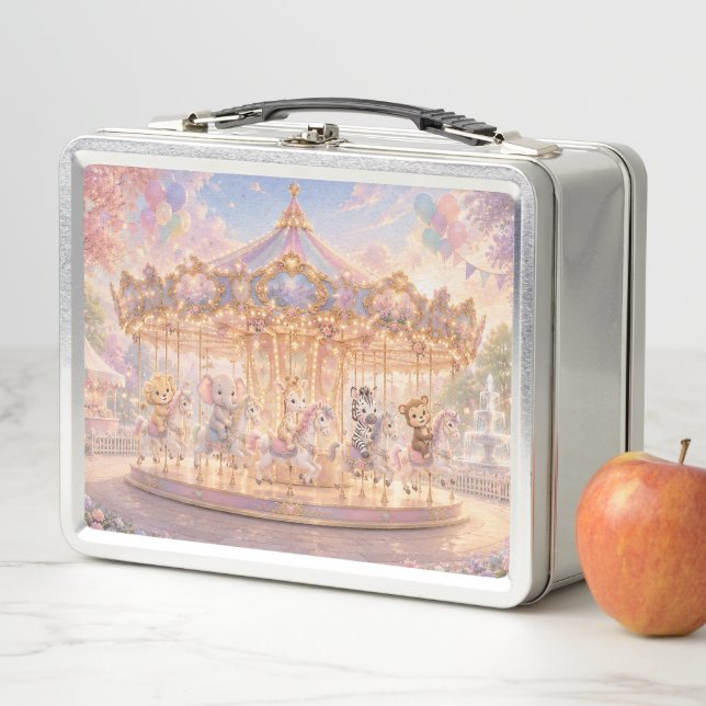 Magical Jungle Carousel Dreams Metal Lunch Box (In Situ)