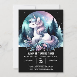 Magical Jungle Horse Birthday Invitation