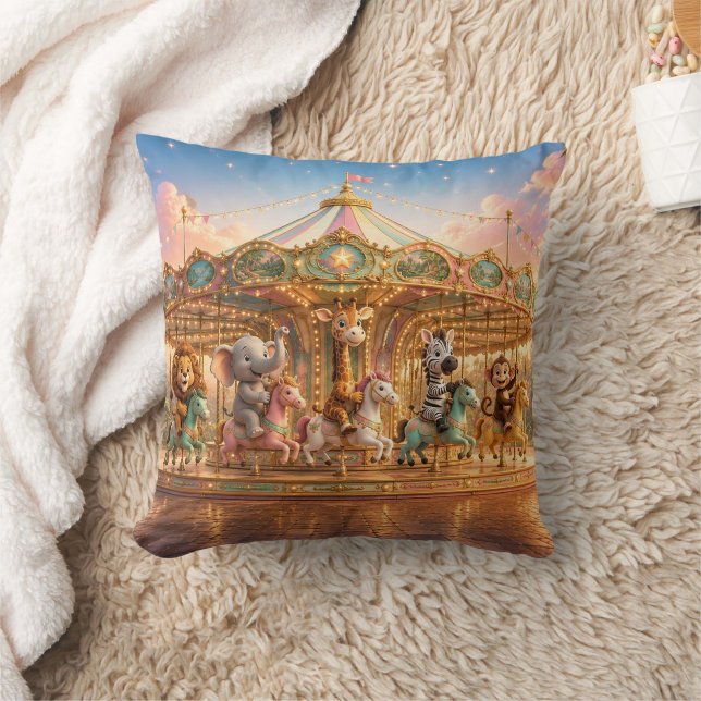 Magical Jungle Merry Go Round Cushion (Blanket)