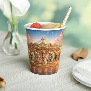 Magical Jungle Merry Go Round Paper Cups
