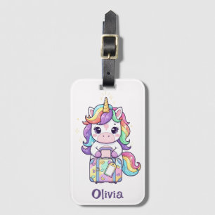 Magical Kawaii Travelling Unicorn Luggage Tag