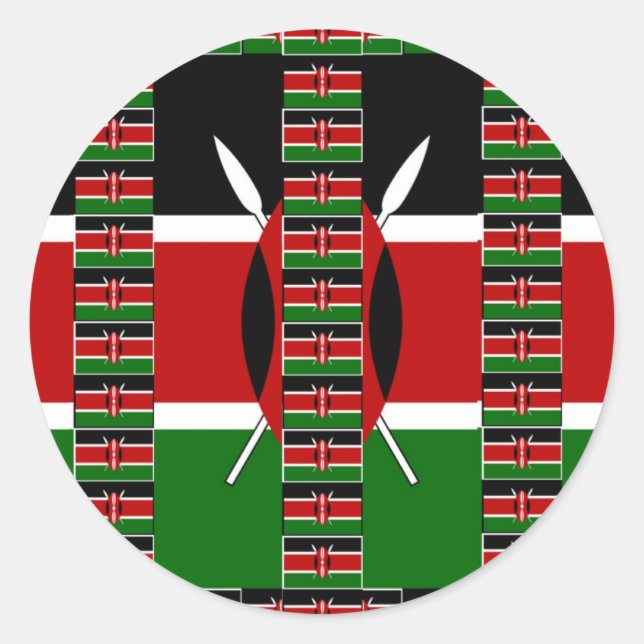 🇰🇪 Magical Kenya: Frame of Unity and Pride  Classic Round Sticker (Front)