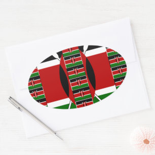 🇰🇪 Magical Kenya: Frame of Unity and Pride Oval Sticker