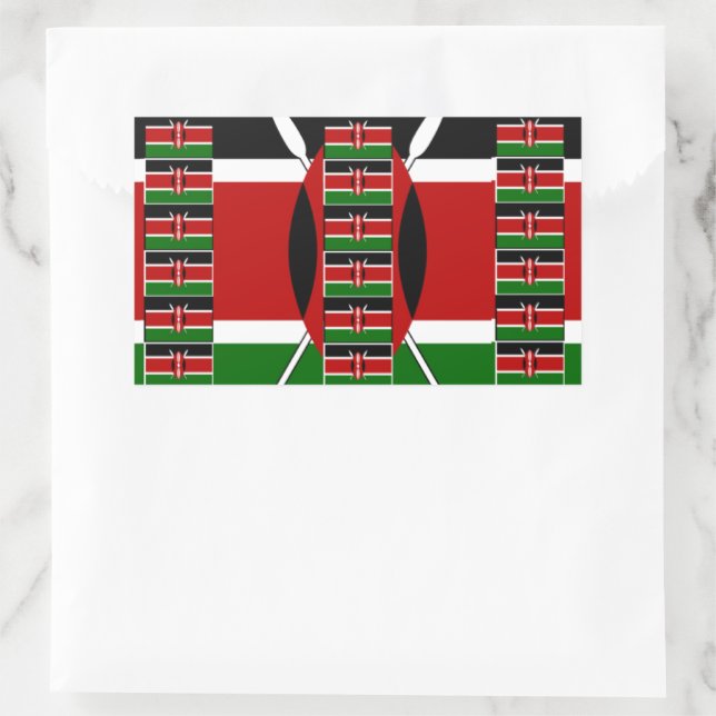 🇰🇪 Magical Kenya: Frame of Unity and Pride Rectangular Sticker (Bag)