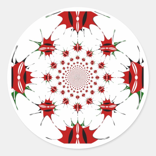 Magical Kenya: Kaleidoscope Culture identity 🇰🇪  Classic Round Sticker (Front)