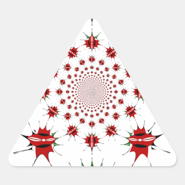 Magical Kenya: Kaleidoscope Culture identity 🇰🇪  Triangle Sticker (Front)
