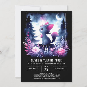 Magical Kids Cat Birthday Invitation