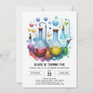 Magical Kids' Discovery Scientist Birthday Invitation