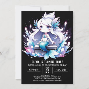 Magical Kids Mermaid Birthday Invitation