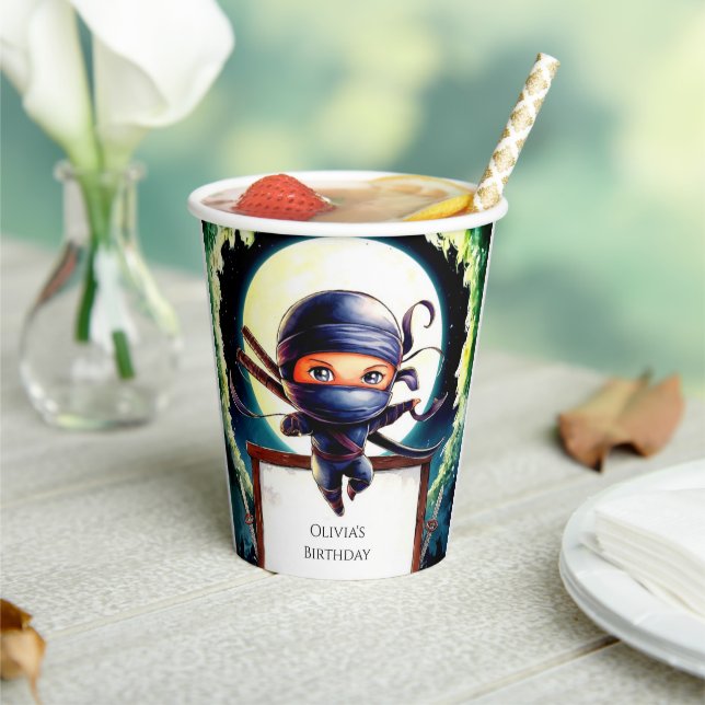 Magical Kids Ninja Birthday Paper Cups (Insitu)