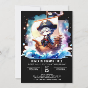 Magical Kids Pirate Birthday Invitation