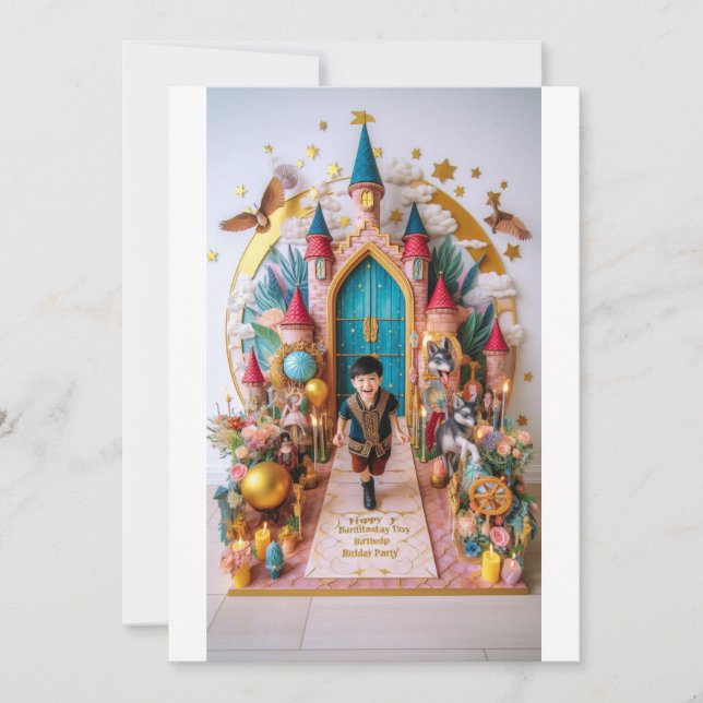 "Magical Kingdom Birthday Celebration" Invitation (Front)