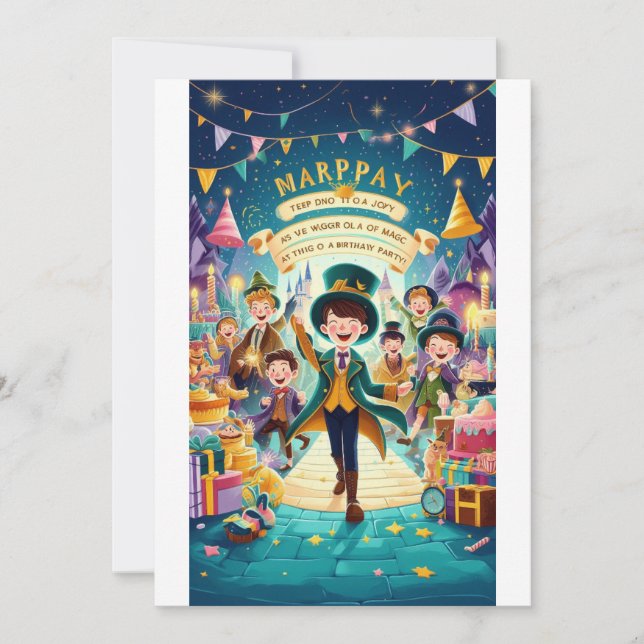 Magical Kingdom Birthday Celebration" Invitation (Front)