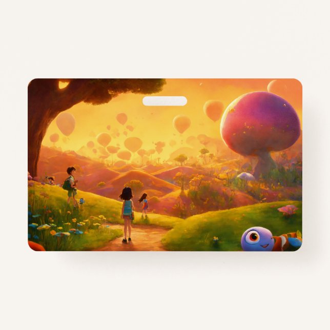 Magical Kingdom Drawing Pad for Kids – Fantasy Adv ID Badge (Front)