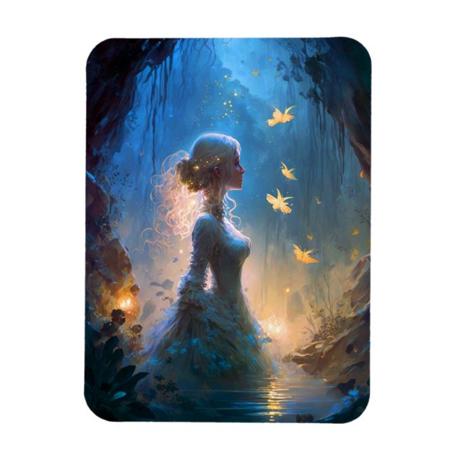 Magical Lady In Water Fantasy Art  Magnet (Vertical)