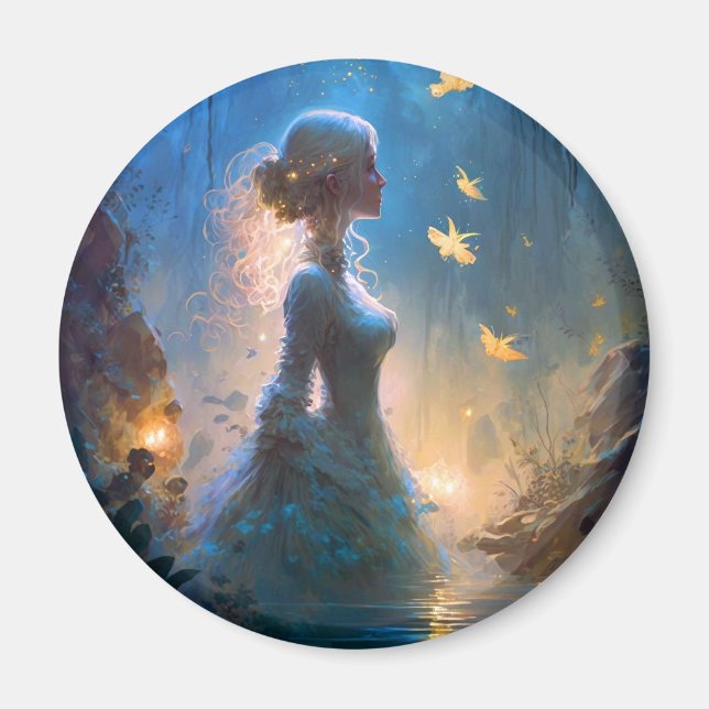 Magical Lady In Water Fantasy Art  Magnet (Front)