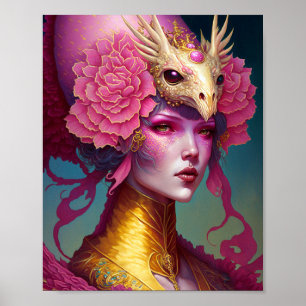 Magical Lady In Water Fantasy Art Poster