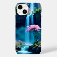 Magical Landscape Waterfall and Flower One
