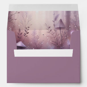 Magical Lavender Fairy Lights Wedding Envelope