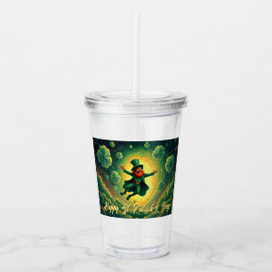 Magical Leprechaun St. Patrick’s Day Art Acrylic Tumbler