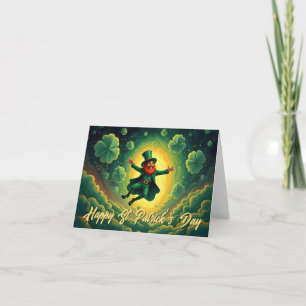 Magical Leprechaun St. Patrick’s Day Art Thank You Card