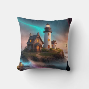 Magical Lighthouse Scene Cushion