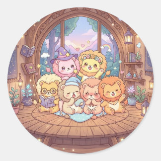 Magical Lion Friends Nursery Sticker