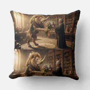 Magical Lion Rhino Bouquet Cushion
