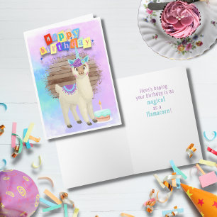 Magical Llamacorn Happy Birthday Card
