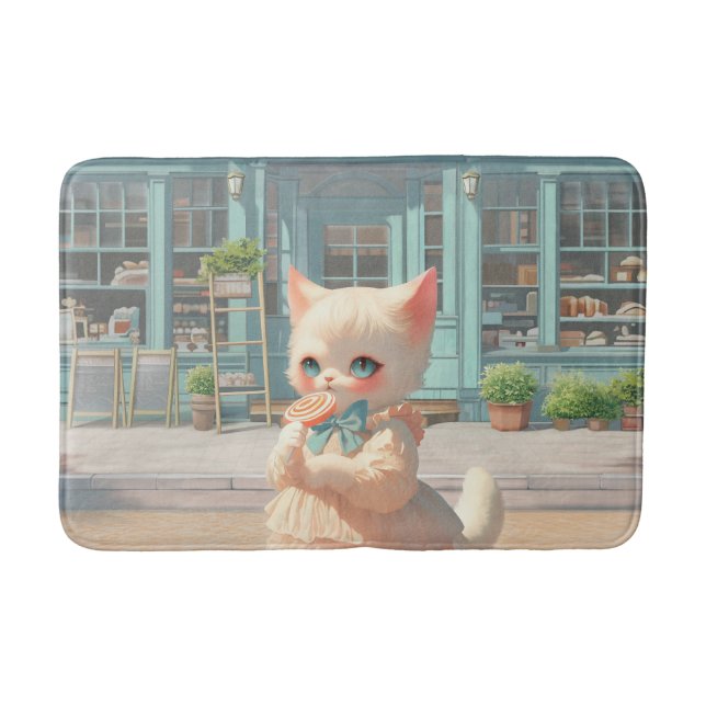 Magical Lollipop: Bao Bao Baby Cat Sweet Shop Bath Mat (Front)