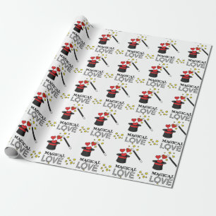 Magical Love - Black Wrapping Paper