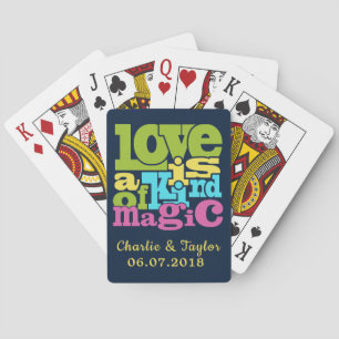 Magical Love custom names & date playing cards