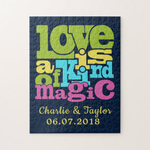 Magical Love custom names & date puzzle