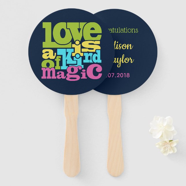 Magical Love custom text fan set (Front and Back)