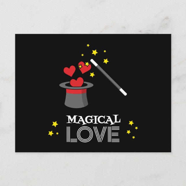 Magical Love - White Holiday Postcard (Front)