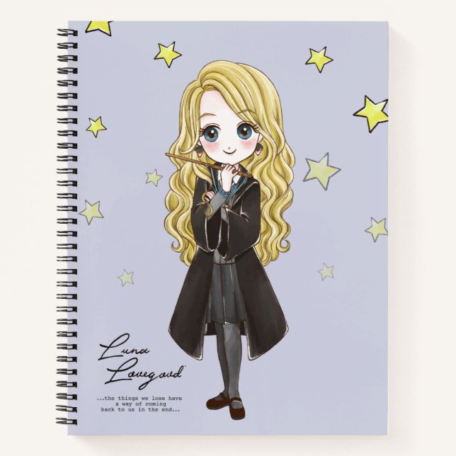 Magical Luna Lovegood Watercolor Notebook (Front)