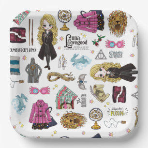 Magical Luna Lovegood Watercolor Paper Plate