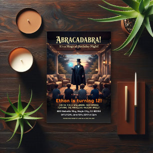 Magical Magician Birthday Party Invitation