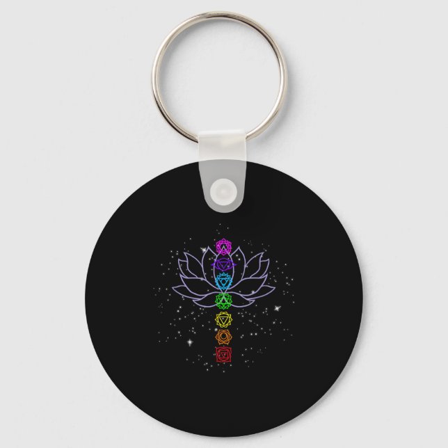 Magical Mandala Lotus Lines Cool Mandala Design Lo Key Ring (Front)