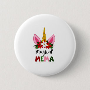 Magical Mema Unicorn Shirt Christmas Pajama Shirt  6 Cm Round Badge