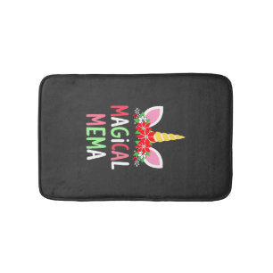Magical Mema Unicorn Shirt Christmas Pajama Shirt Bath Mat