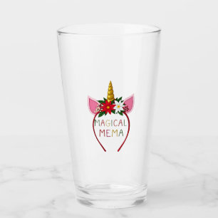 Magical Mema Unicorn Shirt Christmas Pajama Shirt  Glass
