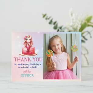Magical Mermaid 5Th Birthday Under The Sea Photo Invitation