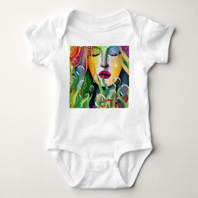 Magical Mermaid Baby Bodysuit (Front)